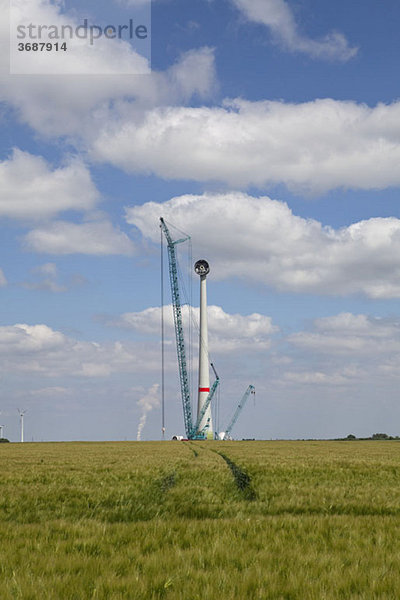 Der Bau einer Windkraftanlage