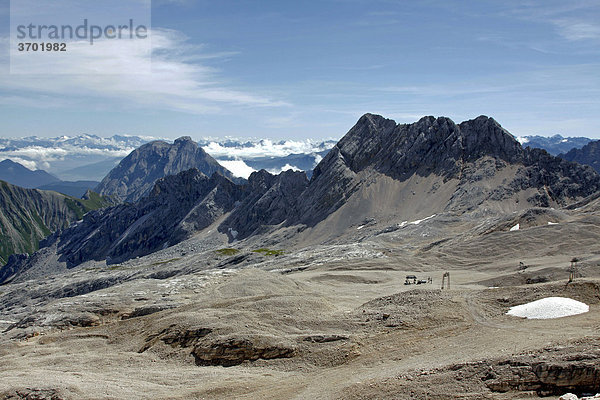 Zugspitzplatt  Zugspitze  Wettersteingebirge  Bayern  Deutschland  Europa