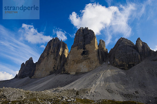 Die drei Zinnen  Dolomiten  Südtirol  Italien  Europa