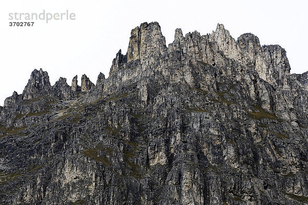 Felswand in der Sella-Gruppe  Dolomiten  Südtirol  Italien  Europa
