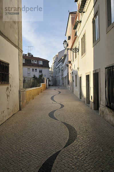 Alley in Cascais near Lisbon  Portugal  Europe