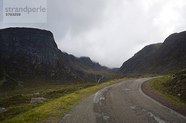 Passhöhe bei Applecross  Schottland  Großbritannien  Europa