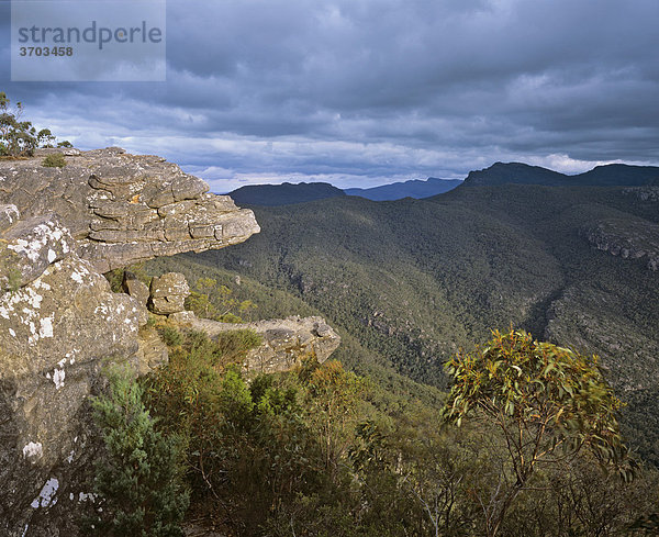 Felsvorsprung genannt The Balconies  Grampians Nationalpark  Victoria  Australien