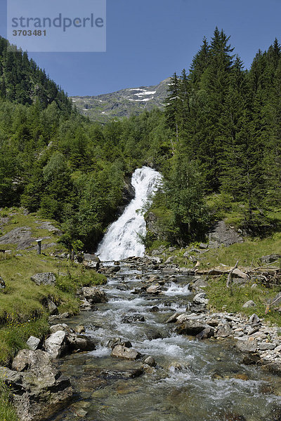 Wasserfall des Säusenbaches beim Schwarzensee  Schladminger Tauern  Steiermark  Österreich  Europa