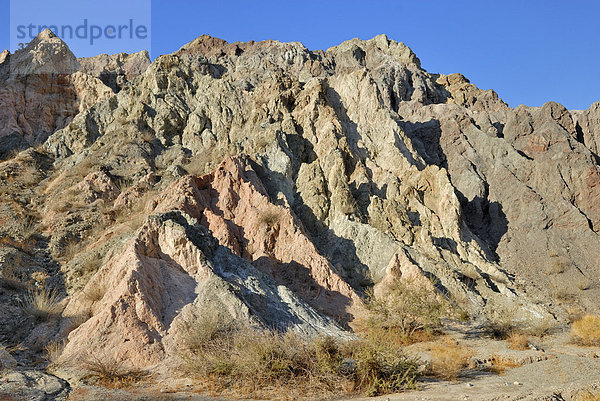 Vielfarbige Felsformation  Painted Canyon  Mecca Hills  Indio  Südkalifornien  USA