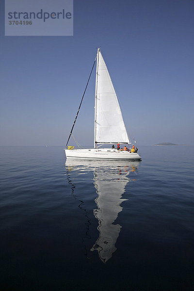 Segelboot in Krk  Kroatien  Europa