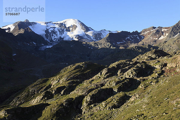 Weißseespitze  Gletscherschliff-Felsen  Kaunertal  Ötztaler Alpen  Tirol  Österreich  Europa