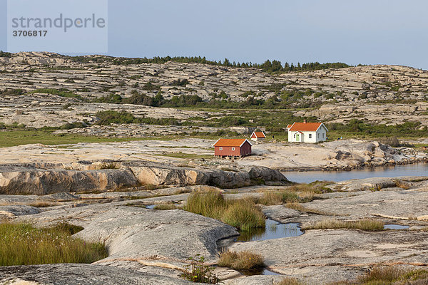 Häuser an der Schärenküste in Sotenäs  Schweden