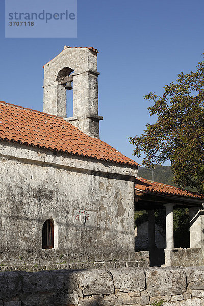 St.-Anna-Kapelle in Veprinac  Cicarija-Gebirge  Istrien  Kroatien  Europa