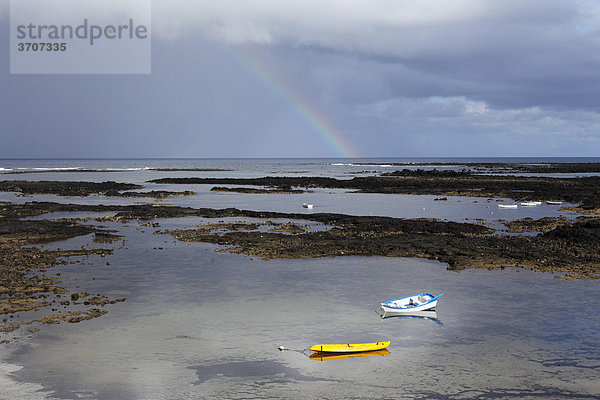 Regenbogen  rzola  Lanzarote  Kanaren  Kanarische Inseln  Spanien  Europa