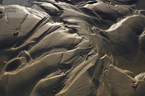 Unregelmäßige Strukturen im Sandwatt  Insel Mellum  Nationalpark Niedersächsisches Wattenmeer  Unesco Weltnaturerbe  Niedersachsen  Deutschland  Europa