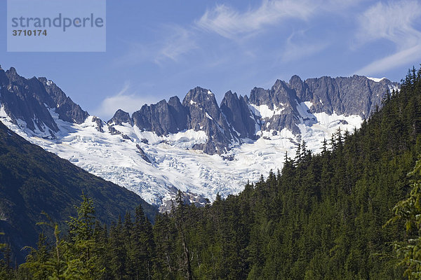 Mt. Yeatman  Irene Glacier Gletscher  Klondike Gold Rush National Historical Park  Chilkoot Trail  Chilkoot Pass  Alaska  USA