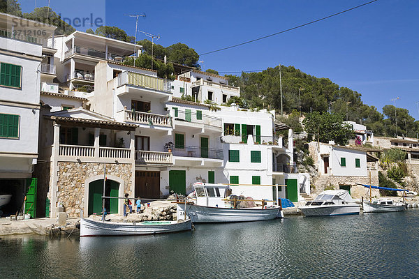 Hafen in Cala Figuera  Mallorca  Balearen  Mittelmeer  Spanien  Europa