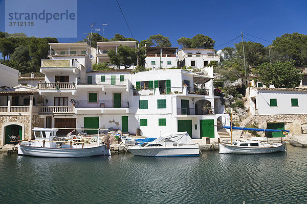 Hafen in Cala Figuera  Fischerboote  Mallorca  Balearen  Mittelmeer  Spanien  Europa