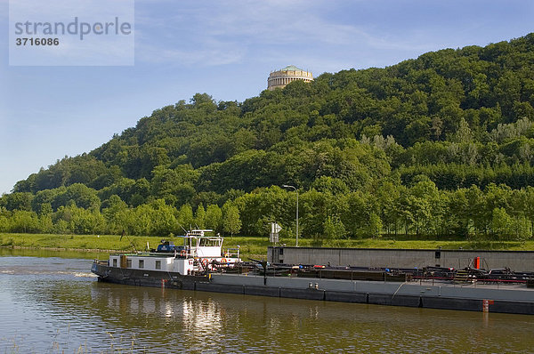 Befreiungshalle  erbaut von König Ludwig I. von Bayern über dem Rhein Main Donau Kanal  Kelheim  Niederbayern  Deutschland  Europa