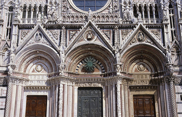 Westfassage des Doms von Siena Italien