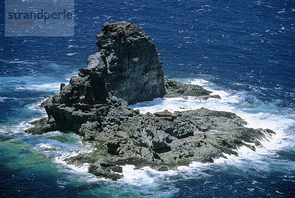 Felseninsel an der Küste von La Palma  Kanarische Inseln  Spanien