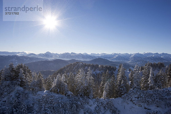 Blick vom Brauneck bei Lenggries - Isarwinkel Oberbayern