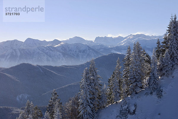 Blick vom Brauneck bei Lenggries - Isarwinkel Oberbayern