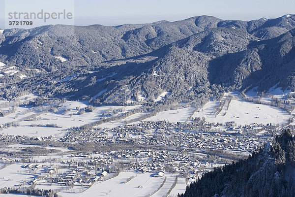 Lenggries - Blick vom Brauneck - Isarwinkel Oberbayern