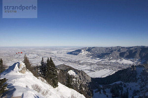 Lenggries - Blick vom Brauneck - Isarwinkel Oberbayern