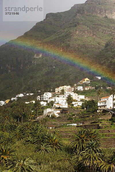 Regenbogen im Valle Gran Rey La Gomera Kanaren