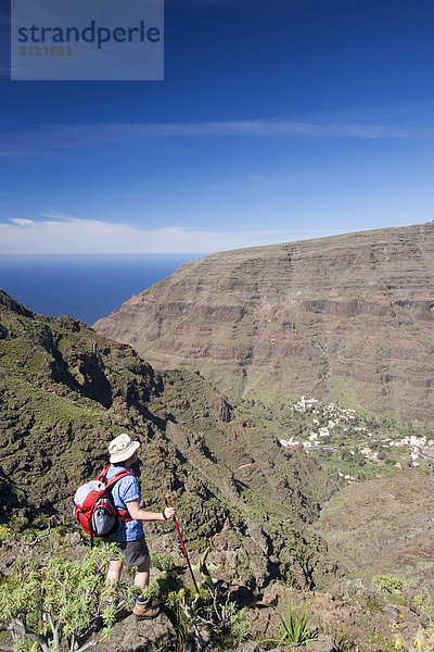 Wandern über dem Valle Gran Rey La Gomera Kanaren