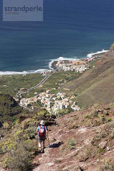 Wandern über dem Valle Gran Rey - La Calera und La Playa - La Gomera Kanaren