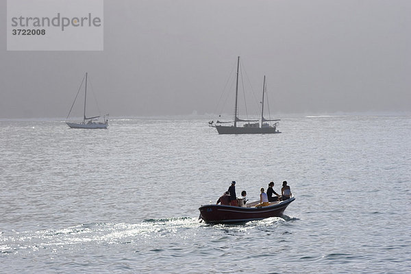 Fischerboot mit Touristen Vueltas - Valle Gran Rey - La Gomera Kanaren