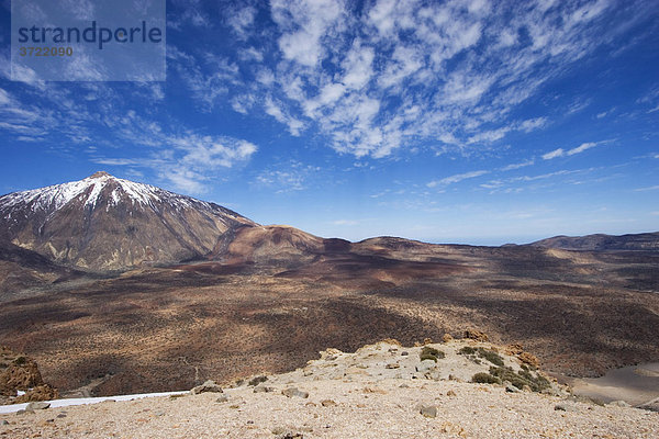 Nationalpark Canadas del Teide mit Berg Teide - Blick von Montana de Guajara - Teneriffa Kanaren