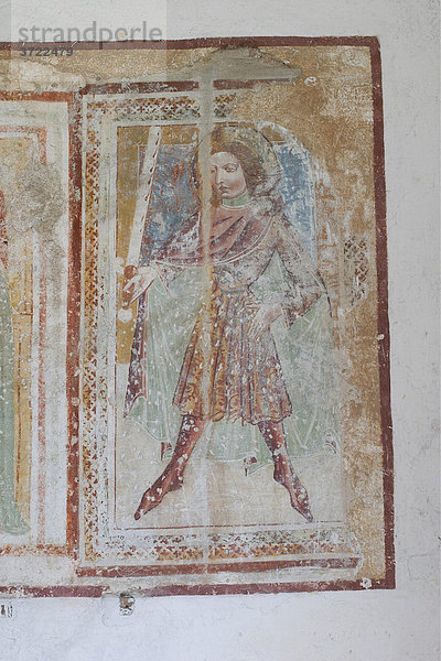 Fresken an Kirche Sv. Janez Krstnik (Johannes der Täufer) in Ribcev Laz am Bohinjer See  Slowenien