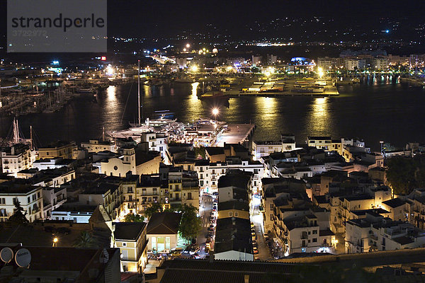 Eivissa bei Nacht - Aussicht von der Festung