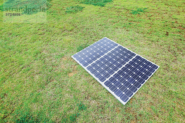 Solar-Panel auf dem Rasen