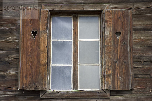 Wooden window  traditionally built  Zillertal  Austria