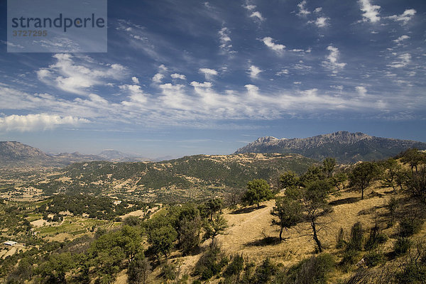 Landscape near Oliena  Barbagia  Nuoro Province  Sardinia  Italy