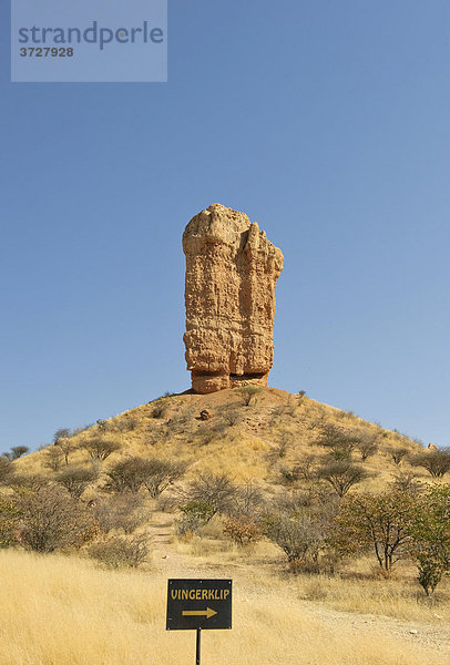 Fingerklippe nahe der Vingerklip Lodge bei Khorixas  Namibia  Afrika