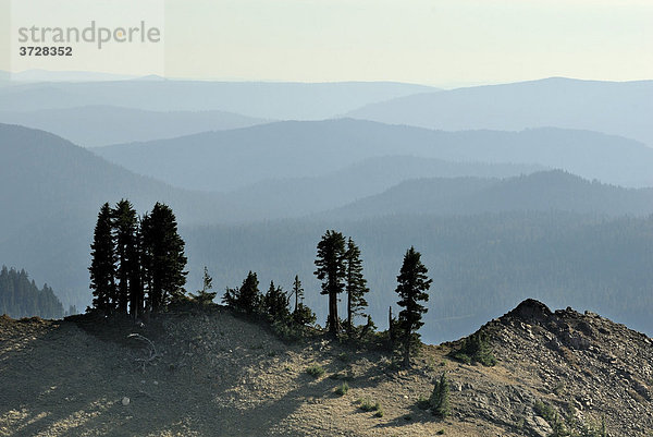 Blick auf die Hügel des Lassen National Forest  Kalifornien  USA