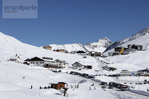 Skiing resort Kuehtai-Sattel  village Kuehtai  Stubai Alps  Tyrol  Austria