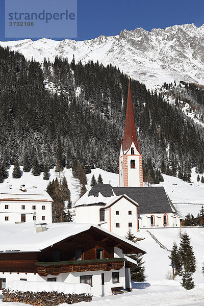 Sankt Sigmund im Sellrain village  Sellraintal valley  Tyrol  Austria