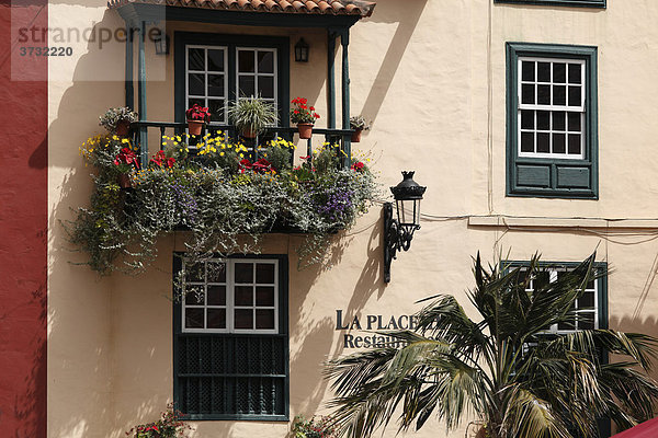Restaurant La Placeta  Placeta de Borrero  Altstadt Santa Cruz de la Palma  La Palma  Kanarische Inseln  Kanaren  Spanien