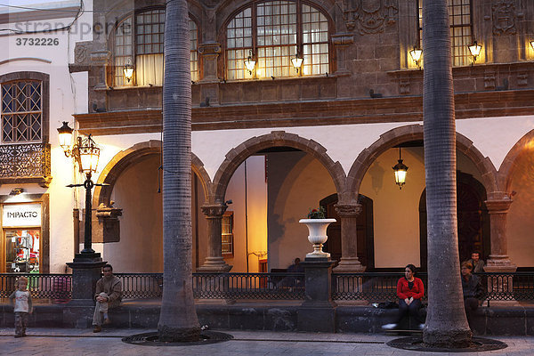 Rathaus  Plaza EspaÒa  Santa Cruz de la Palma  La Palma  Kanarische Inseln  Kanaren  Spanien