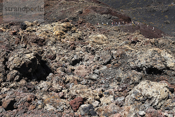 Vulkangestein am Vulkan TeneguÌa  La Palma  Kanaren  Kanarische Inseln  Spanien  Europa