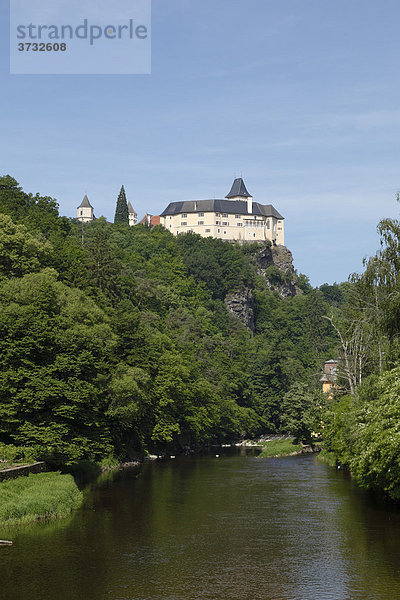 Schloss Rosenburg  Fluss Kamp  Kamptal  Waldviertel  Niederösterreich  Österreich  Europa