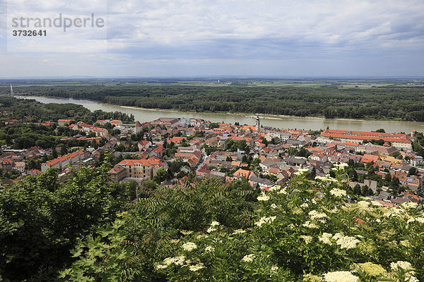Hainburg an der Donau  view from the castle hill  Lower Austria  Austria  Europe