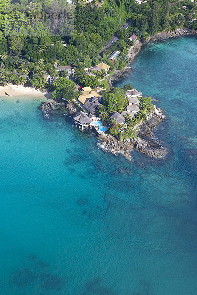 Das Hotel Sunset Beach Resort in der Bucht von Beau Vallon  Insel Mahe  Seychellen  Indischer Ozean  Afrika