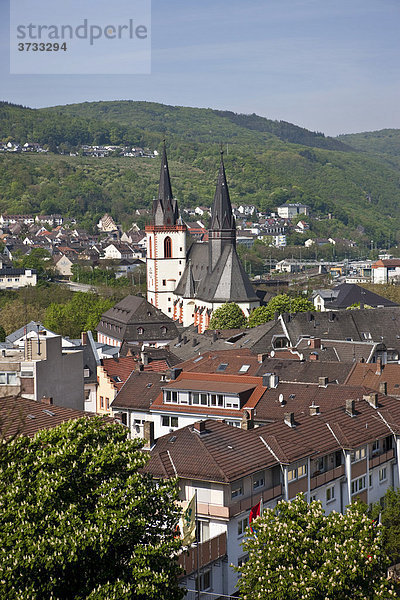 Blick auf Bingen am Rhein  Bingen  Rheinland-Pfalz  Deutschland  Europa