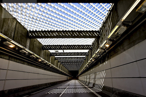 Innerhalb des Tunnels an der Öresundbrücke zwischen Dänemark und Schweden  Europa