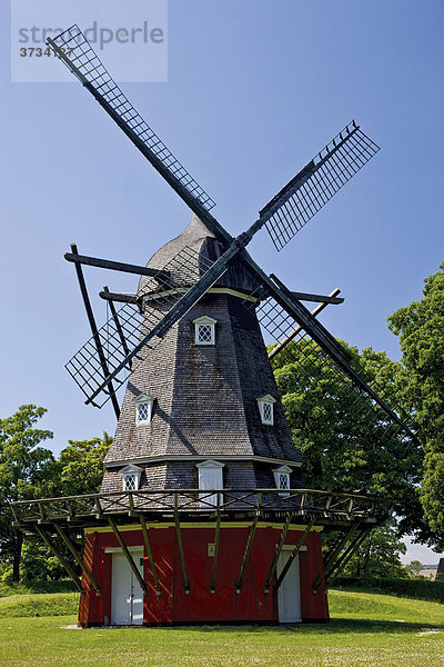 Alte Windmühle bei der Festung Kastellet in Kopenhagen  Dänemark  Skandinavien  Europa