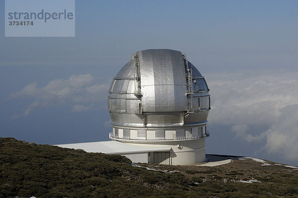 Observatorium  Roque de los Muchachos  Nationalpark Caldera de Taburiente  La Palma  Kanarische Inseln  Spanien Caldera de Taburiente Nationalpark
