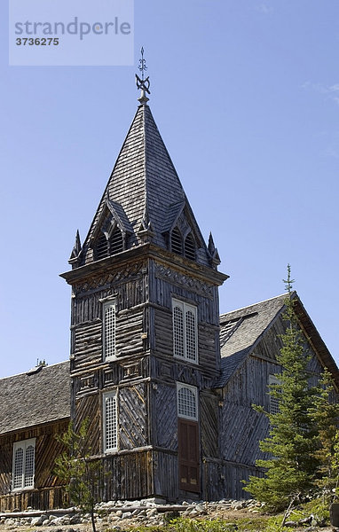 Alte Holzkirche  Bennett  Klondike-Goldrausch  Chilkoot Pass  Chilkoot Trail  Yukon  Britisch-Kolumbien  Kanada